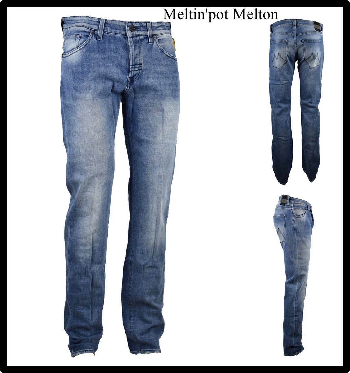 SCHOOL RAG Jeans Femme Stretch Pantalon Flare Bootcut W28 L32 Bleu