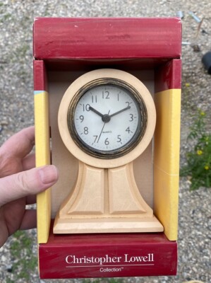 CHRISTOPHER LOWELL CLOCK. RARE. ONLY LISTING. NOS. BIRCH WOOD. NO RETURNS.