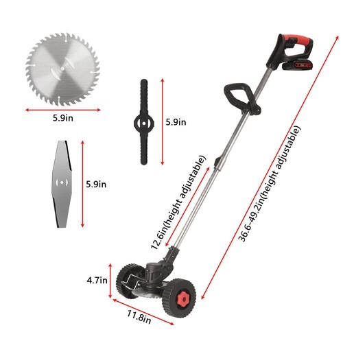 Cordless Electric Weed Lawn Eater Edger Yard Grass String Trimmer Cutter mower - Picture 6 of 15