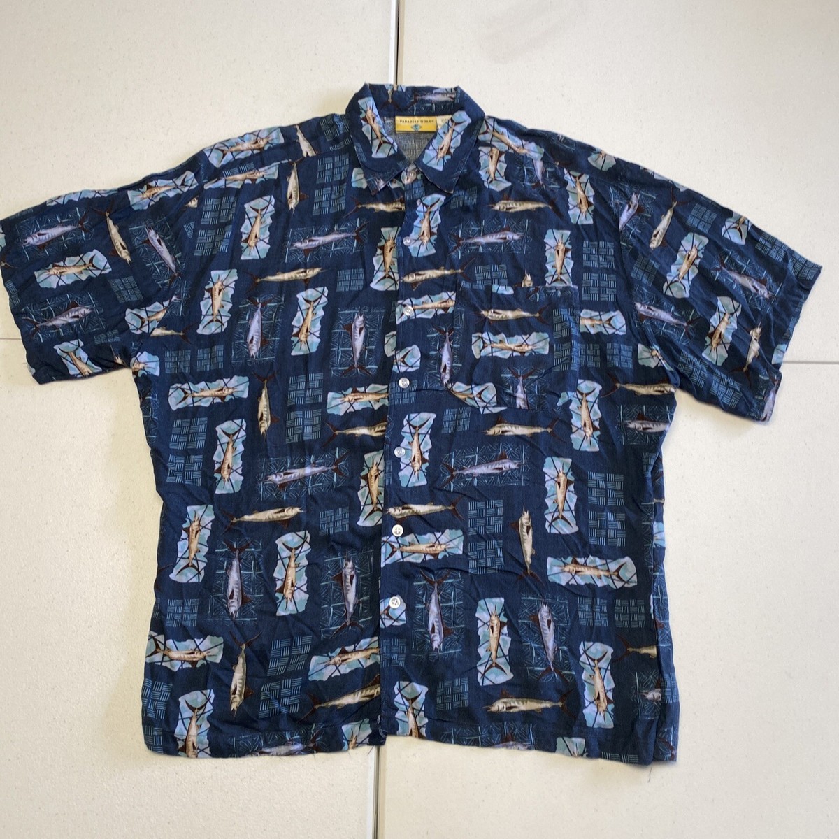 Chemise Hawaïenne Homme - Funky - Imprimé Fleur - Manches Courtes Bleu