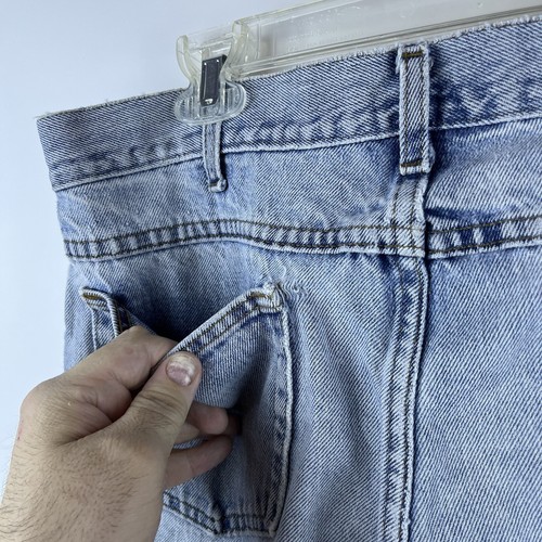Vintage LL Bean Mens Double L Natural Fit Light Blue Denim Jeans 32x31 90s Relax - Picture 16 of 20