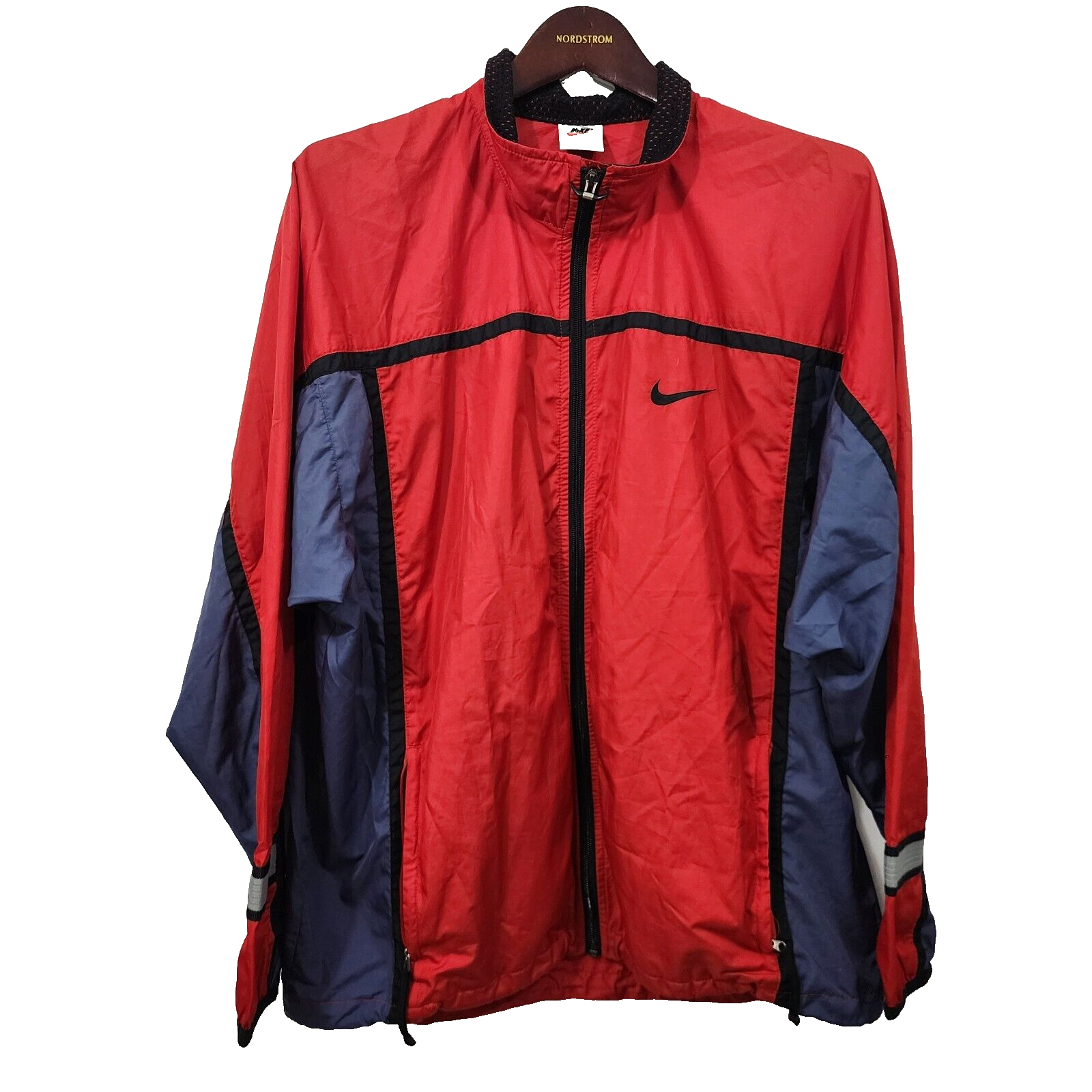 SACAI X NIKE Giacca a vento Nike vintage anni 90 Swoosh pista full zip rosso grigio uomo L Taiwan