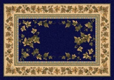 2x4 Milliken Blue Bordered Door Mat Ivy Valley Sapphire - Aprx 2' 8" x 3' 10"