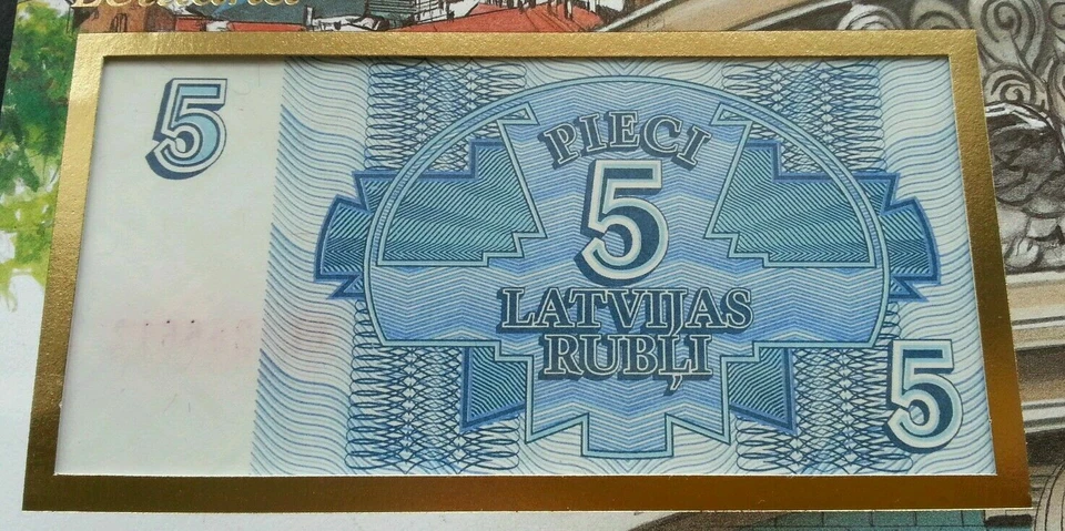 [SJ] Latvia Town City 1992 FDC Tower Building Transport FDC (banknote cover) - Image 2 of 4