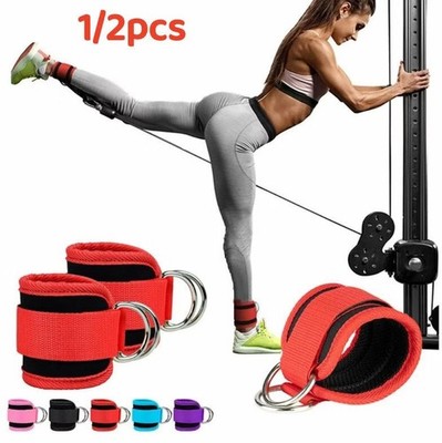 Fußschlaufen Knöchelriemen Fitness Kabelzug Fußmanschette Gym Training Unisex DE