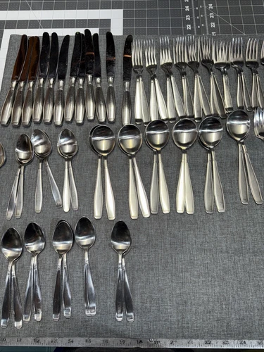 Vintage Magna Royal Satin Flatware Set 68 Piece Set