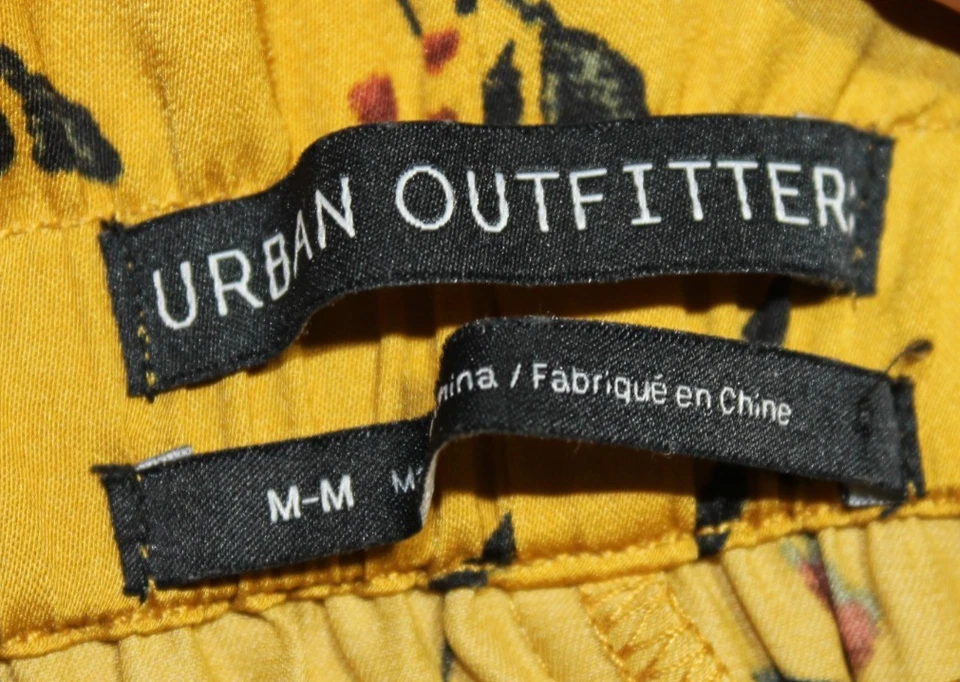 Urban Outfitters Mujer Amarillo Floral Falda Mono Falda Mediana LEER Foto 3 de 4
