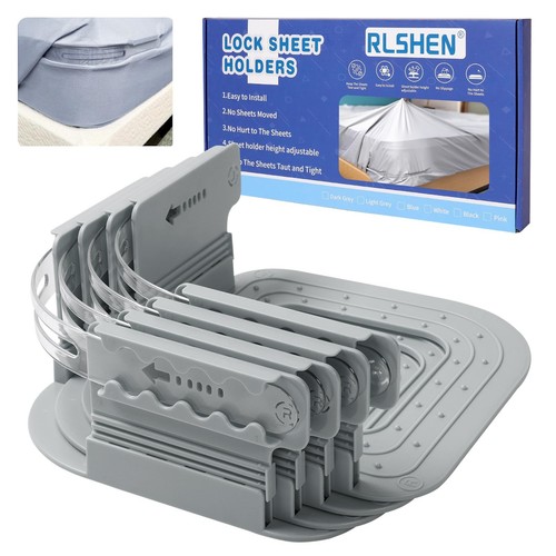 Bed Sheet Holders Keep Sheets Firm & Tight, Fitted Sheet Holders for Corners ...
