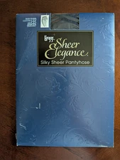 L'eggs Sheer Elegance Silky Sheer Control Top Pantyhose  True Navy  CD Up To  6'