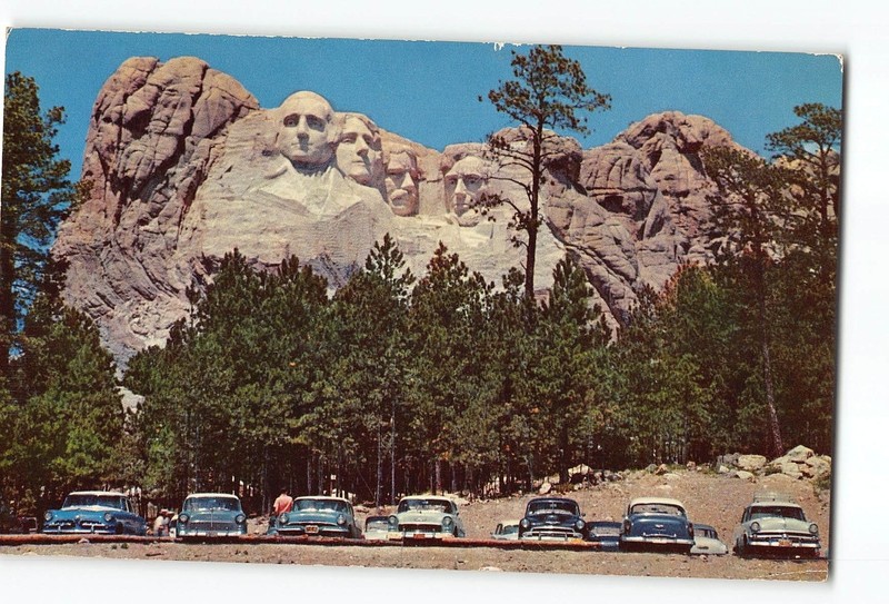 Black Hills South Dakota SD Postcard 1961 Mt Rushmore National Memorial
