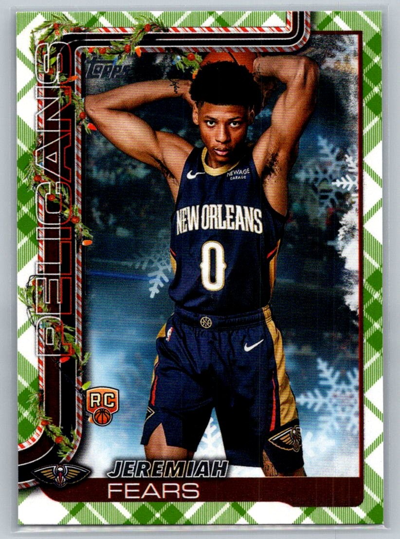 💎2025-26 Topps Holiday Basketball Plaid #H167 Jeremiah Fears RC💎