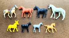 Vintage 1960s HORSE Toy Mixed Small Figure Lot 