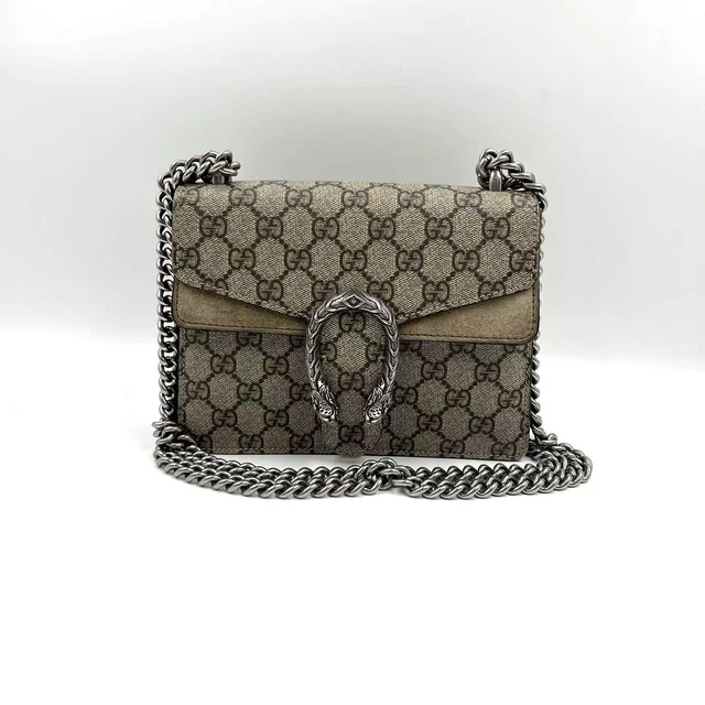 10.22 008 Gucci Dionysus GG Supreme Shoulder Bag Beige