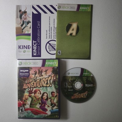 Kinect Adventures Xbox 360 Complete CIB Video Game Sensor Calibration Card Teste