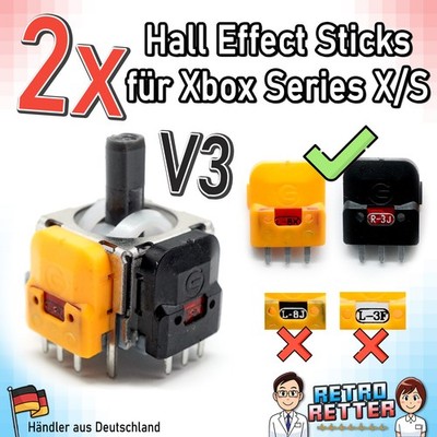2x Xbox Series X S V3 Hall Effect Analog Stick Controller Drift Fix Effekt Neu