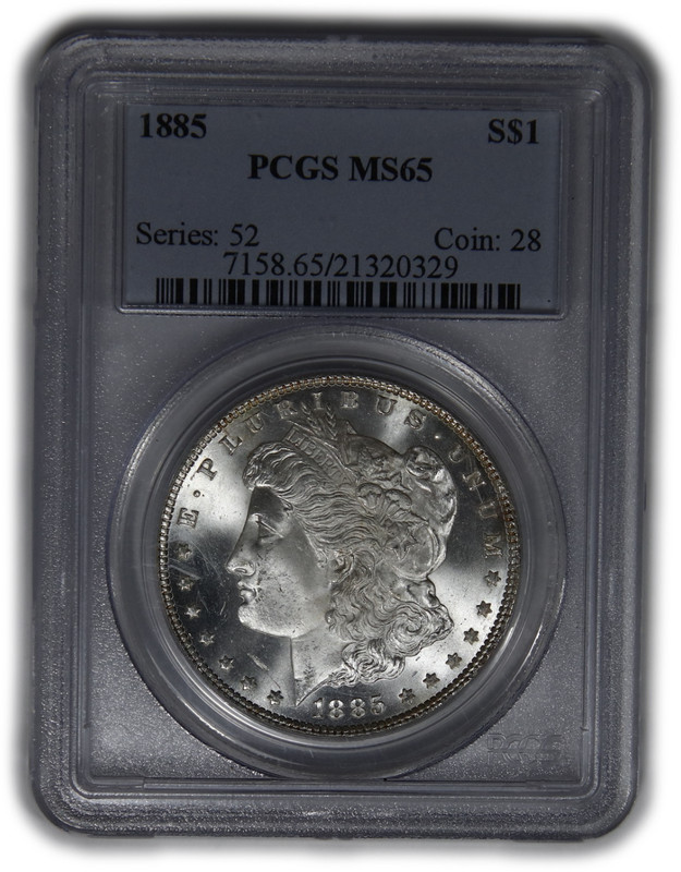 1885 P PCGS MS65 - Silver Morgan Dollar $1 US Coin #62109A
