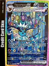Vaporeon ex Pokémon Debit Credit Card Skin Sticker - Small Chip