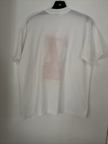 T-shirt Atlantic Records vintage cotone bianco taglia XL - Foto 5 di 5