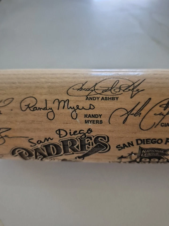 San Diego Padres 1996 National League Champions Commerative Bat. MLB Baseball - Image 4 of 4