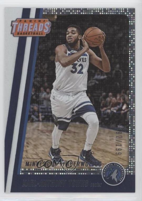 2017-18 Panini Threads Dazzle 92/199 Karl-Anthony Towns #55 x5u