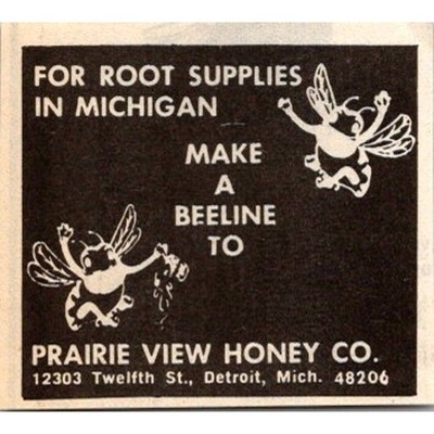 Make A Beeline To Prairie View Honey Co Detroit MI 1985 Beekeeping Ad SJA3-M15