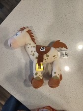 Disney Parks Midway Mania Game Toy Story BULLSEYE Racehorse 2 Plush Horse Brown