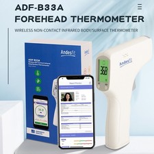 Bluetooth Forehead Thermometer with Multiple Measurement Modes and LCD Display