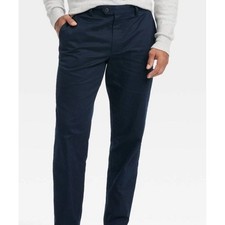 Goodfellow Co Mens Slim Trousers Dress Pants 32x30 Navy Blue Stretch Comfort