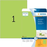 Herma Universal-Etiketten Special, 210 X 297 Mm, Neon-GrüN 1 Bis 40 Stk