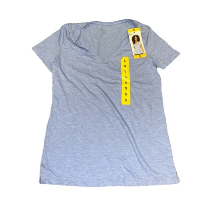 NEW WOMENS FELINA SHORT SLEEVE SLUB JERSEY TSHIRT! V neck small