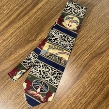 VTG Tabasco Hot Sauce brand Men's Silk Tie Made In USA Novelty Lousiana