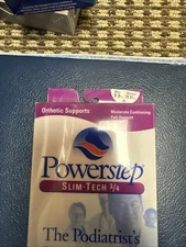 Powerstep SlimTech Orthotic Shoes Insoles 3/4 Length M9-9.5/W11-1.5