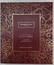 Charlie Tate London PEONY & BLUSH SUEDE Luxury Bathing Duo Body Lotion & Gel New