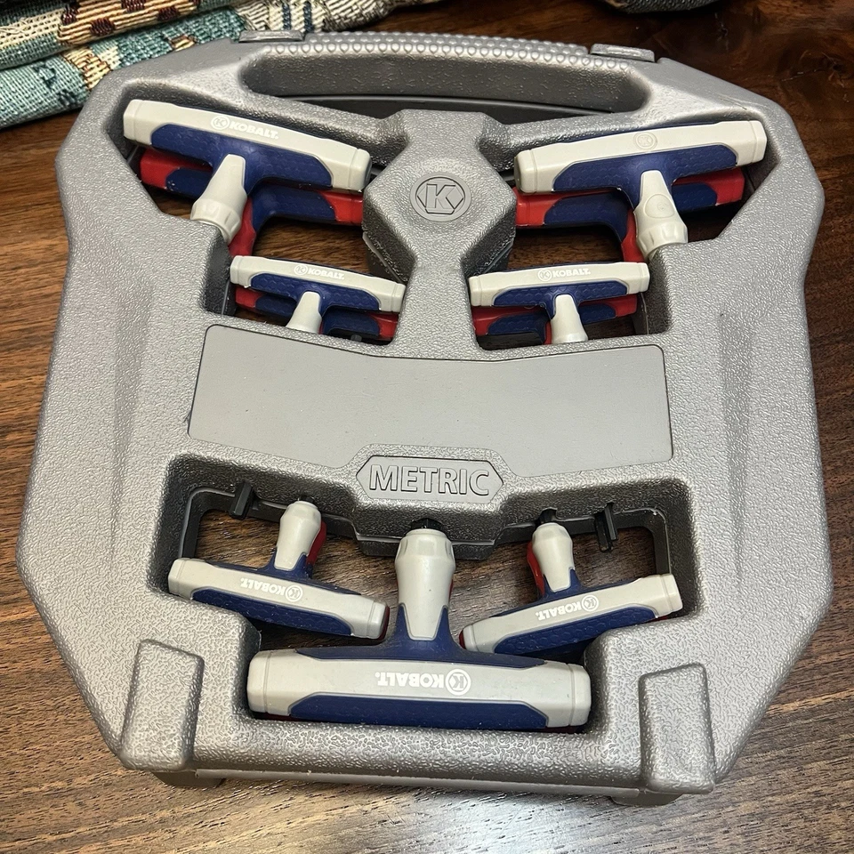 New Kobalt 14 Piece T-Handle Hex Allen Wrench Set SAE & Metric 1/8-3/8 3mm-10mm - Image 2 of 4
