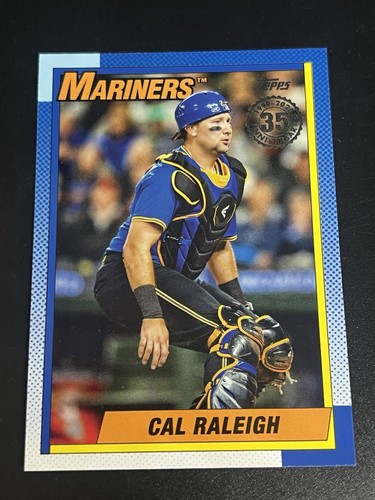 Cal Raleigh 2025 Topps Series 2 1990 Topps #90B2-13 Seattle Mariners