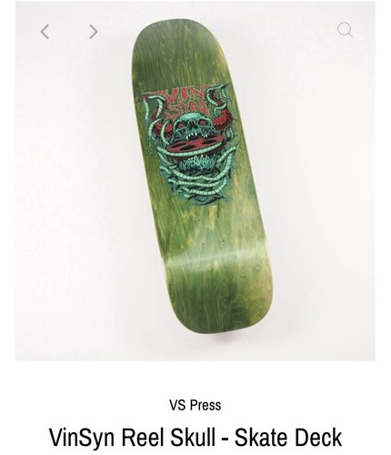 Vinegar Syndrome VinSyn Reel Skull Skateboard Skate Deck NEW - Picture 2 of 6
