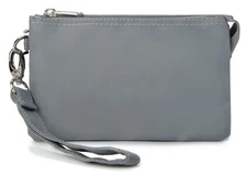 Water Repellant Nylon Wristlet Clutch Wallet Cell Phone Pouch (Sky Blue)