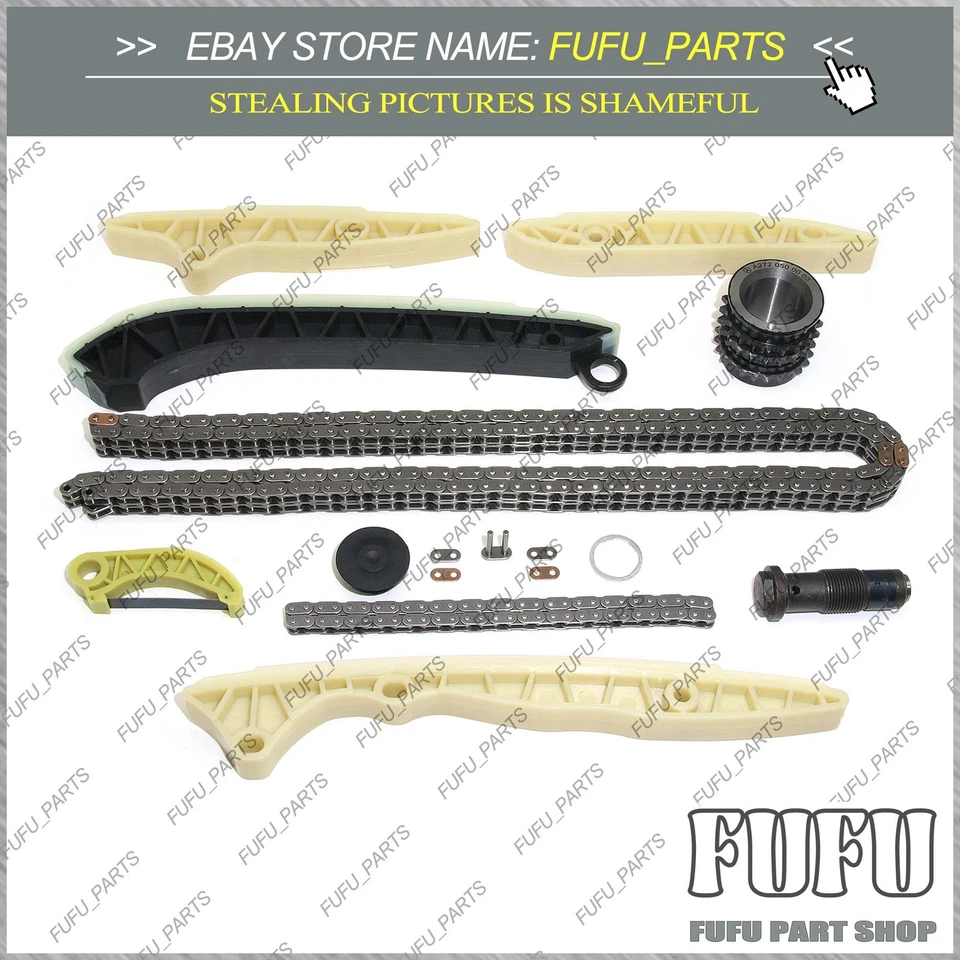 Ajustadores de árbol de levas OEM 4X + Kit de cadena de distribución para Mercedes-Benz W211 W164 W221 W203 Foto 4 de 4