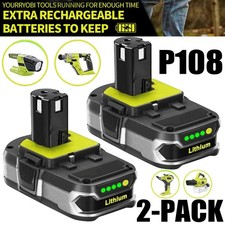 2 PACK 3.0Ah For RYOBI 18V Battery One Plus Compact Lithium-Ion P190 P192