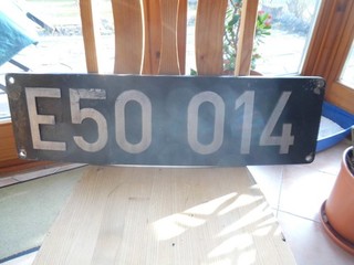 Original locomotive plate E 50 014