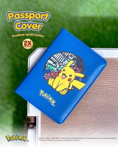 Pokemon Family Mart Malaysia Exclusive Pikachu Leather Passport Cover New