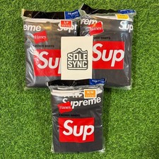 Supreme x Hanes Boxer Briefs 4-pack - 100 Authentic S-L  Black and White 