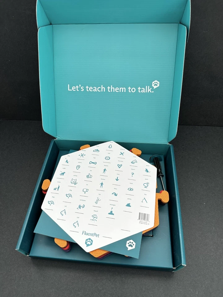 FluentPet Tester Kit – 6 Buttons + 3 Tiles + Stickers – Gift-Ready – Used - Image 3 of 4