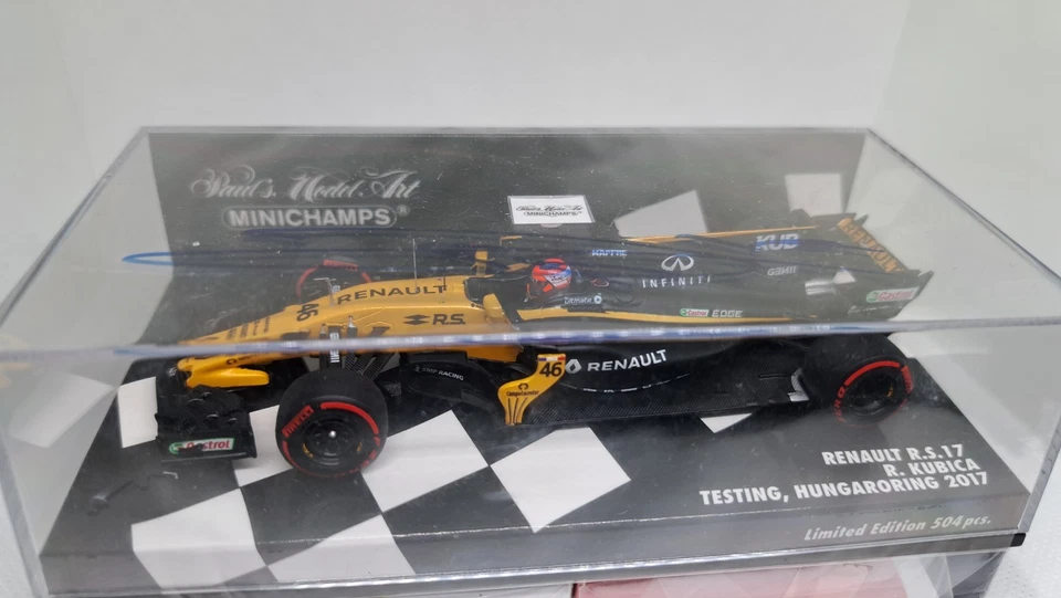 MINICHAMPS 417171146 F1 1/43 RENAULT RS17 KUBICA TEST SIGNED AT LE MANS 2023 - Immagine 2 di 4
