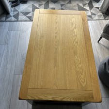 Cotswold The top is solid Oak. Charcoal Grey Painted 2 Drawer Coffee Table 