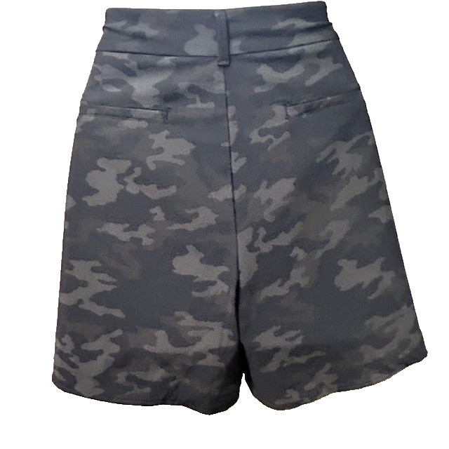 SPANX Shapeup Shorts Womens Black & Gray Camo Pull On Size L Stretch Shape Up