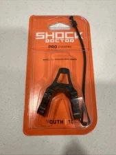 Shock Doctor Pro Strapped Mouth Guard Black Basic All Around Performance, Youth