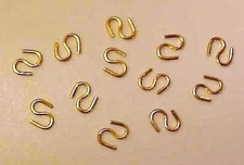 Tiny S-HOOKS for 1:32 Stablemate & 1:24 Little Bit Scale Model Horse Tack - GOLD