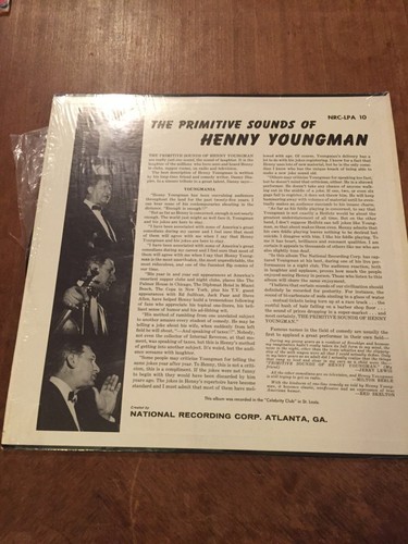 THE PRIMITIVE SOUNDS OF HENNY YOUNGMAN- VINYL RECORD- NRC-LPA10 - Picture 2 of 3