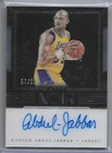 2017-18 Noir auto KAREEM ABDUL-JABBAR 57/99 #ANC-KJ HOF Los Angeles Lakers